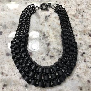 J. Crew Black Metal Necklace